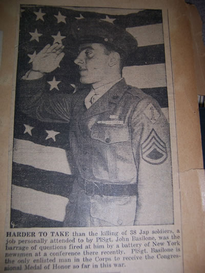 An example of the kind of news coverage John received during his war bond tour.