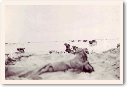 Peleliu Beach on D-day.