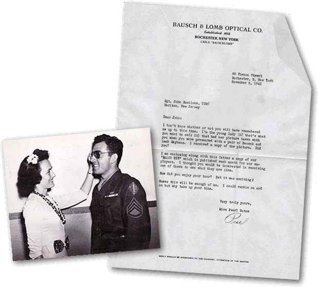 Basilone fan letter and photo.