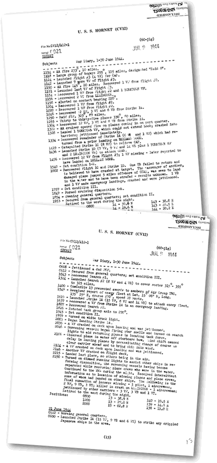 War Diary of the USS Hornet